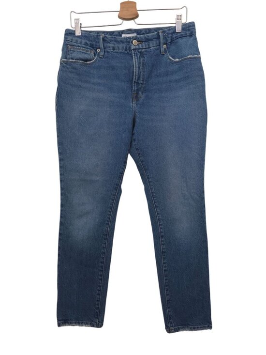 Good American Denim - Good American Good Classic Blue Hi-Rise Cropped Denim Jeans Women's Sz 8/29